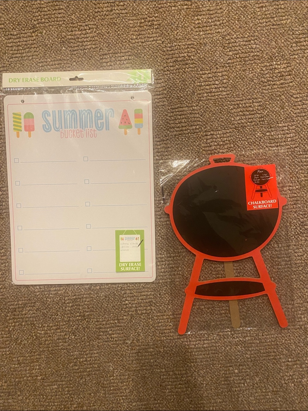 Summer Dry Erase Board + Red BBQ Chalkboard